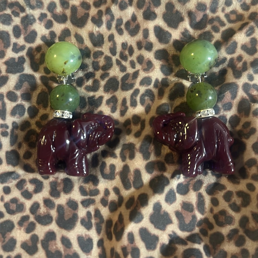 Angela Caputi elephant earrings